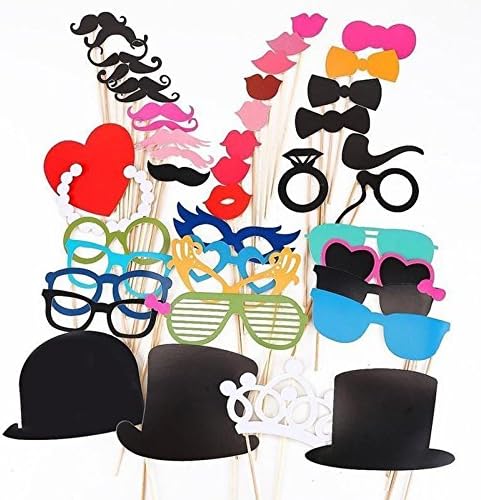 Luxbody(TM) DIY Mr Mrs Photo Booth Props Photobooth Photocall on A Stick Photography Wedding Decoration Festival Event and Party Supplies