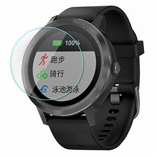 Lywey 1PC Explosion-proof LCD Hardness Tempered Glass Full Cover Screen Protector Film For Garmin Vivoactive 3, High Sensitivity Lightweight Anti-scratch