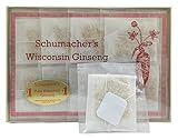 American Ginseng Tea, 100% Pure Wisconsin Ginseng roots - BEST Herbal Tea made from Wisconsin Ginseng roots. Tea helps with Anxiety, Stress, Energy, Fatigue, Libido, Health. by Schumacher Ginseng