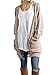 Aegean Auras Womens Cable Knit Open Front Cardigan Sweaters w/Pockets Ladies Fall Outerwear Oversized Jacket Coat
