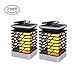 Christmas Decorations Solar Lights Outdoor LED Flickering Flame Solar Powered Lantern Hanging for Garden Deck Holiday Wedding Party Table Decor Waterproof Auto On/Off(2 Pack)
