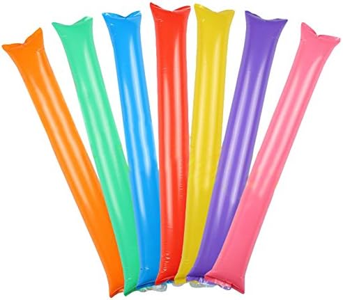 KOONARD Inflatable Cheer Sticks cheerleaders Inflatable Stick Cheering Sticks Noise Maker Party Supplies, 10pcs (Pink)