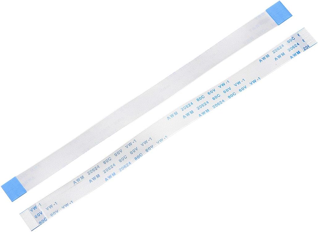 sourcing map Flexible Flat Cable, 18 Pins 0.5mm Pitch 150mm FPC FFC Flexible Ribbon Cable for LCD TV DVD Player Laptop 5Pcs (A Type)