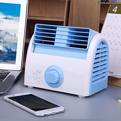SL&LFJ Small Desktop Fan,Portable Mini air Conditioner bladeless Quiet Mute Student Dormitory Bedroom Small Fan-A 19x15cm(7x6inch)