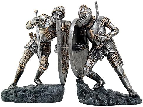 Knights In Armor Bookend Set. One Set.