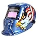 WOOKRAYS Welding Helmet Solar Auto-Darkening Welding Helmet Professional Hood MIG TIG ARC Welder Mask Blue Eagle
