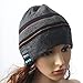 Wireless Bluetooth 4.1 Beanie Hat Cap with Music Phone Speakerphone Stereo Headset Headphone Earphone Speaker Mic for Fitness Outdoor Sports Walking Included Gloves,USB Charger and Charging Cable