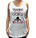 Training to Beat Goku Super Nerdy Ninja Tank Top White