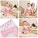 Easter Gifts For Girls - Unique Matching Set of Teether Pacifier Clip, Pink Elephant Teething Toy, 3 Pack Bandana Drool Bibs, 100% Safe BPA Free Silicone, Best for 0 3 6 Months Old Newborn Infant