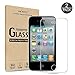 (Pack of 2) iPhone 4/4S Screen Protector, Akwox Ultra Thin 0.33mm HD Clear 9H Tempered Glass Screen Protector for iPhone 4/4S - Max Clarity and Touch Accuracy Film primary