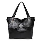 Women Handbag Faux Leather Bags with Adjustable Shoulder Strap (black)