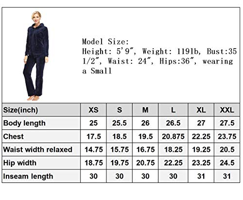 Dolcevida Women's Active Solid Velour Tracksuit Zip up Hoodie & Pullover Sweatshirts and Sweat Pant Sweatsuit (Green, XL)
