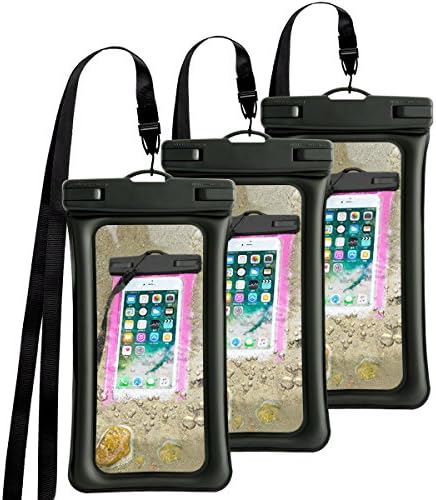 Windpnn 3 Pack Universal Cellphone Floatable Waterproof Case, Clear Transparent Dry Bag Pouch for for Outdoor Activitie Swimming, Surfing, Fishing, Skiing, Boating, Beach