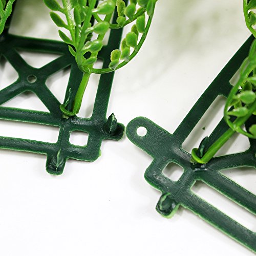 ULAND Artificial Hedges Panels, Outdoor Greenery Ivy Privacy Fence Screening, Home Garden Wedding Decoration (6, A017 Green)