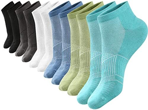 Ankle Low Cut Socks Mens 7 Pair Durable Cotton Non-Slip Comfy Soft Unique Color Running Performance Athletic Sport/Casual Socks