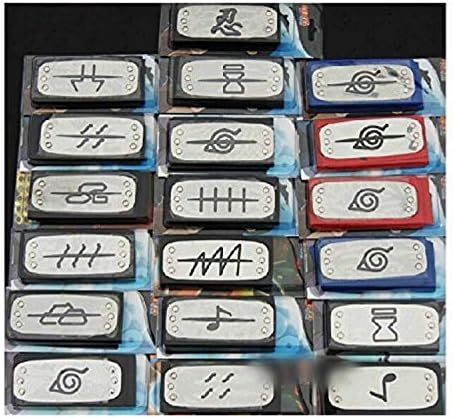 4 PCS Difftrent Random Style Naruto Headband Leaf Village Logo Konoha Kakashi Tobi Obito Multicoloured