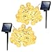 Mpow 2 Pack Globe Solar 30 LED 8 Modes Valentine Decorative String Lights for Outdoor Patio Garden Yard Lawn, Warm White