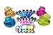 Neon Gangster Rock Star Party Dress Up Set - New Years Eve Costume Dress Up Accessories Bulk Pack of 36,12 Leopard Print Hats, 12 Inflatable Microphones, 12 Disco Ball Necklaces