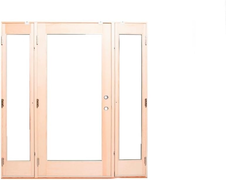 Pro Series White Full Lite Wood Entry Door With Venting Sidelites