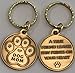 RecoveryChip Dog Mom - A True Friend Leaves Paw Prints On Your Heart Keychain Paw Print Bronze