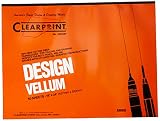 Clearprint 1000H Design Vellum Pad, 16 lb, 100% Cotton, 18 x 24 Inches, 50 Sheets, Translucent White, 1 Each (10001422)