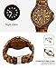 Topwell Wooden WristWatches Date Wood Watch Adjustable Wood Band Wristwatch Zebra Wood Watches