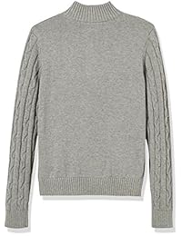 Kid Nación Boys & apos; de manga larga Pullover Casual Style mitad botones Jersey de punto de cable