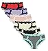 Free to Live 6 Pack Women's All Over Lace Trim Hipster Cotton Panties (Large)