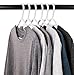 Popular Design Products 50 pc White Plastic Hangers with Built-in Grip Strip Non-Slip Pads - Perfect for Dresses, Blouses and Pants - Work Great for Shirts, Ties, Scarves and Sweaters