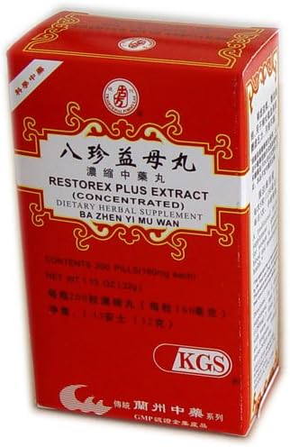 Restorex Plus Extract (Ba Zhen Yi Mu Wan) 200 Pills X 12