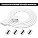 Kabenjee 2X RGBW Color Changing Flex LED Strip Light 5pin 1m/3.3ft Extension Cable Connector,RGBWW LED Tape Solderless Adaptor Connector Cable for 5-strand 10mm/12mm Osram RGBW Strips(2pcs/Pack)