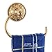 APL-6311 Exquisite Carved Solid Brass Towel Ring Bathroom Accessories, Titanium Gold