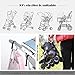 2pcs X-Large Carabiner Stroller Hooks Durable Stroller Hanger Organizer for Purse Shopping,Grocery and Diaper Bag - 14cm (5.5