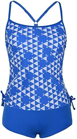 ninovino Women's Two Piece Swimsuits Tankini Top with Boyshorts Swimwear Set