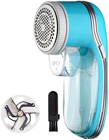 TIMIN Portable Rechargable Electric Fabric Shaver and Lint Remover for Sweater and other Fabric Wool Clothes -- Blue
