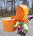 Volta Super Speed Style Cargo Bucket – Features Two Compartments – Easily Attaches to Handlebars and Comes On and Off – Compatible with Nearly All Bikes – Orange