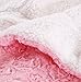 DaDa Bedding Luxury Faux Fur Throw Blanket - [ Non Shedding - Machine Washable] Fluffy Super Cuddly Soft Roses Sherpa Backside - Warm Plush for Lap or Sofa - Bright Vibrant Pink & White - 90