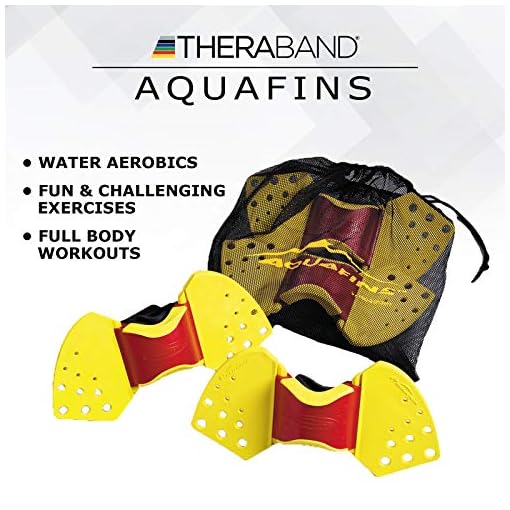 THERABAND Aquafins Aquatic Exercise Kit for Water Resistance Training for Upper/Lower Body, Pool Physical Therapy, Water… - Image 4