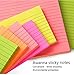 Sticky Notes with Lines 3 inch X 3 inch 6 Assorted Bright Color Lined Self-Stick Notes, 80 Sheet/Pad 6 Pads/Pack Easy Post Individual Package