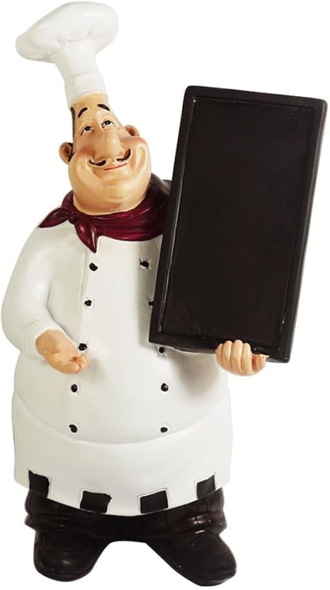 Kiaotime Home Kitchen Restaurant Decorative Chef Figurine Chef