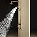 Bath Shower Faucet Set Complete Antique Brass Finish Wall Mount with 8