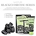 Black Charcoal Peel Off Face Mask Set, Blackhead Remover, Deep Cleansing for Acne, Anti-Aging: Pore Purifying Nose Strips (X6) + Facial Black Sheet Masks (X5) + Exfoliating Gel Peel Off Mask (100 mL)