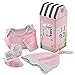 Baby Aspen Welcome Home Baby 3-Piece Layette Gift Set, Pink, 0-6 Months