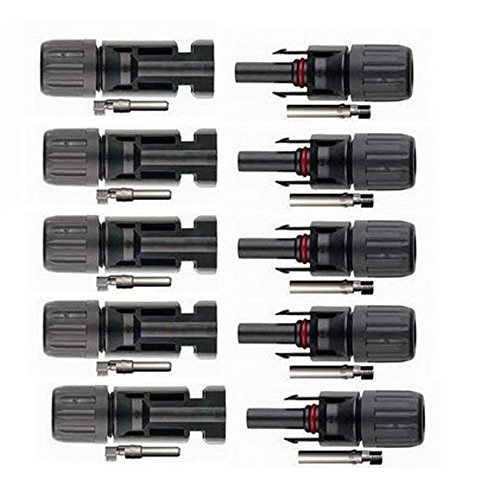 Sprite Science&trade; 5 Pairs of MC4 Male/ Female Solar Panel Ca