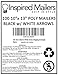 Inspired Mailers - Poly Mailers 10x13 - Arrows (Black/White) - Range of Sizes Available - 3.15mil Unpadded Packaging Envelopes (10x13, 100 Pack)