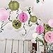 SUNBEAUTY Pack of 11 8''(20cm) Gold Pink White Paper Crafts Paper Honeycomb Balls Paper Lanterns Tissue Paper Pom Poms for Birthday Wedding Party Decoration