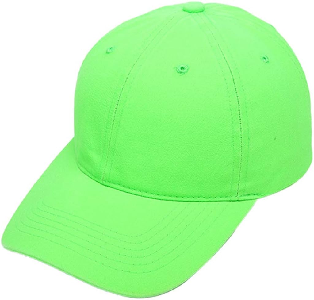 ybvyd Unisex Baseball Cap,Unisex Fluorescent Neon Safety Baseball Cap