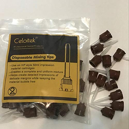 Brown Mixing Tips Impression 50/PK,Short with Pointed Tip