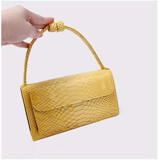 large yellow clutch bag