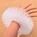 GRACEART Elizabethan Wrist Ruffs Ruffled Cuff Clown Arm Bands 2 Pieces White Cuffs
